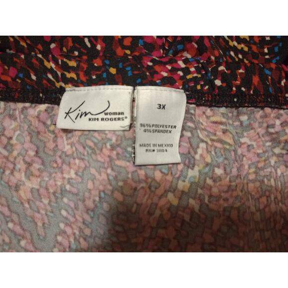 Kim Rogers Elastic Waist Maxi Skirt With Slit On Side Size 3X 35" Long - Picture 3 of 3